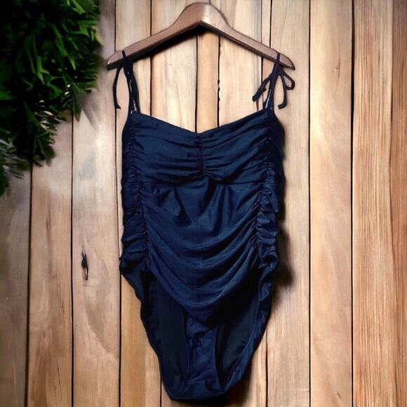 J. Crew Navy Blue One-Piece Swimsuit Removeable Straps 22 NWT UPF 50 - Picture 6 of 14